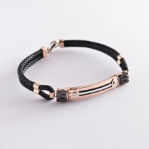 Rubber bracelet (onyx, ceramics) b03984 Onix 21