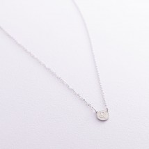 Silver necklace "Zodiac sign Leo" 181052lev Onyx 45