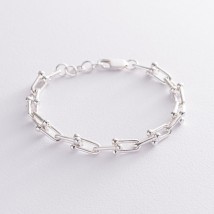 Silver bracelet "Fantasy" 141533 Onix 20