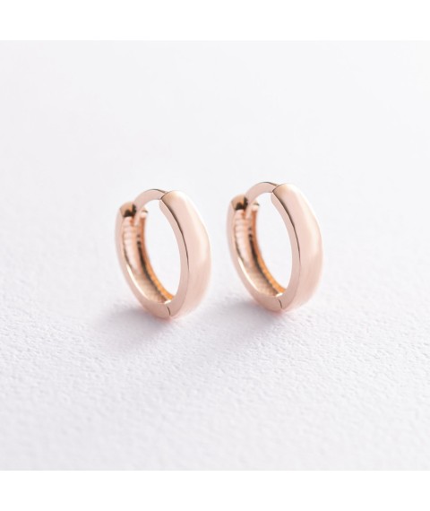 Earrings - rings in red gold s07101 Onyx