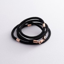 Silk cord with gold clasp 661k Onix 65