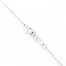 Silver necklace "Love" with cubic zirconia 18178 Onix 45