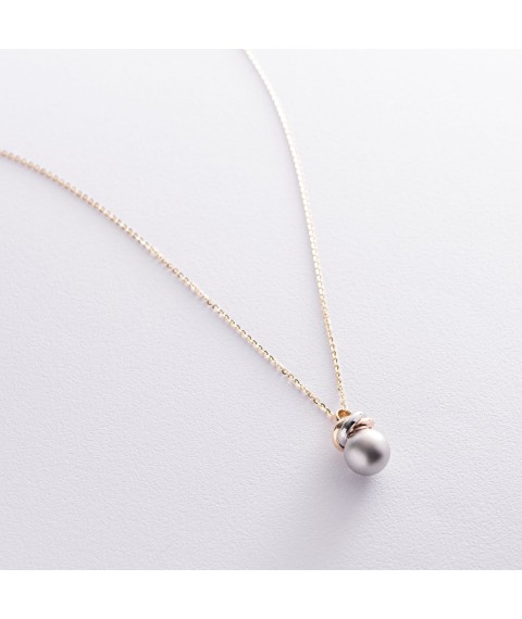 Gold necklace "Ball" count01304 Onix 50