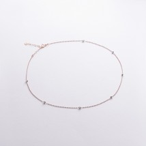 Колье "Шарики" в красном золоте кол02582 Онікс  45