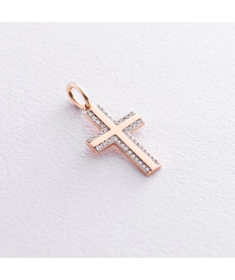 Gold cross with diamonds pb01861 Onyx
