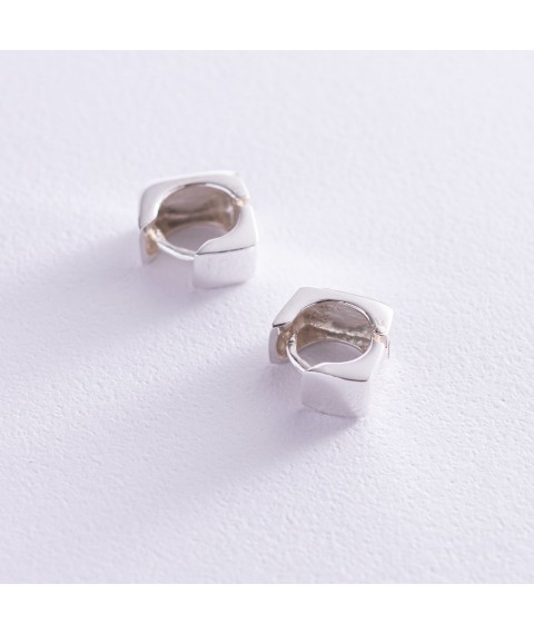 Earrings "Risk" in silver 122783 Onyx