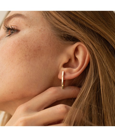 "Wendy" earrings in yellow gold s08520 Onyx