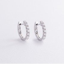 Gold earrings - rings with diamonds sb0540cha Onyx