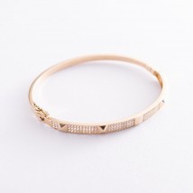 Rigid gold bracelet (cubic zirconia) b04496 Onyx