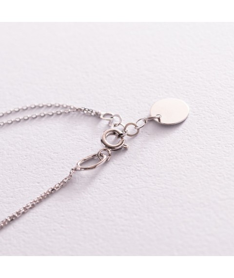 Gold bracelet "Heart with cubic zirconia" b04857 Onix 18