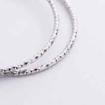 Сережки - кільця у сріблі 122970 Онікс