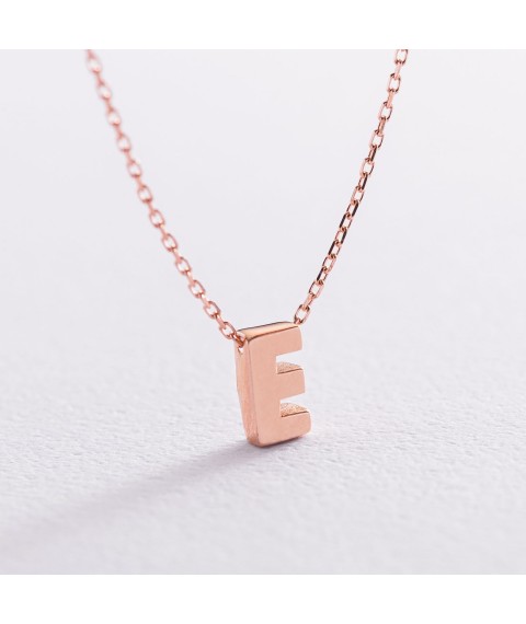 Gold necklace with the letter "E" coll01256E Onix 45