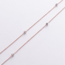 Колье "Шарики" в красном золоте кол02582 Онікс  45