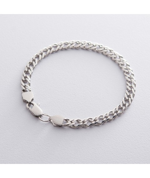 Чоловічий срібний браслет (Рембо 0.7 см) р0203211 Онікс 20