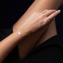 Gold bracelet "Girl" with cubic zirconia b02551 Onix 18