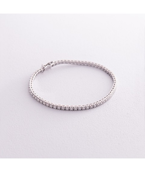 Tennis bracelet in white gold with white diamonds 528871521 Onyx 17.5