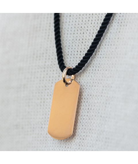 Token in red gold (engraving possible) tokenmK Onyx