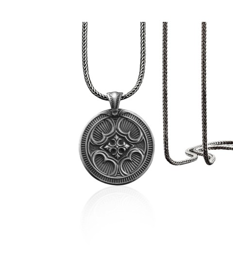 Silver pendant "Zodiac sign Leo" 133200lev Onyx