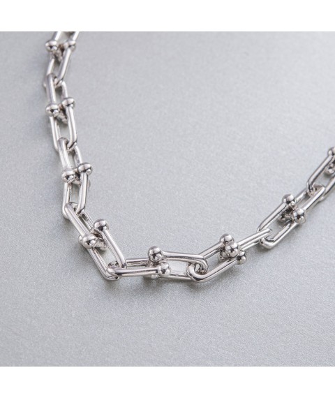 Silver necklace "Fantasy" 181103 Onyx 40