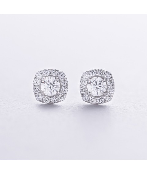 Сережки - пусети з діамантами (біле золото) 320711121 Онікс