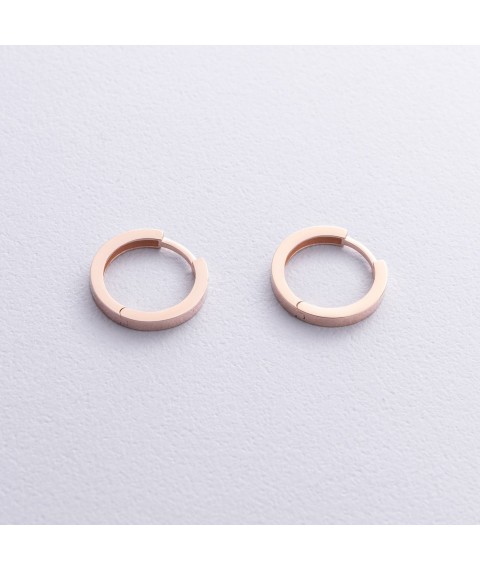 Earrings - rings in red gold s08768 Onyx