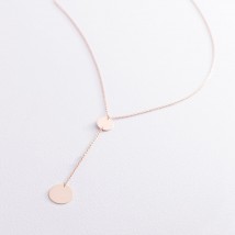Gold necklace "Coins" 860417 Onix 45