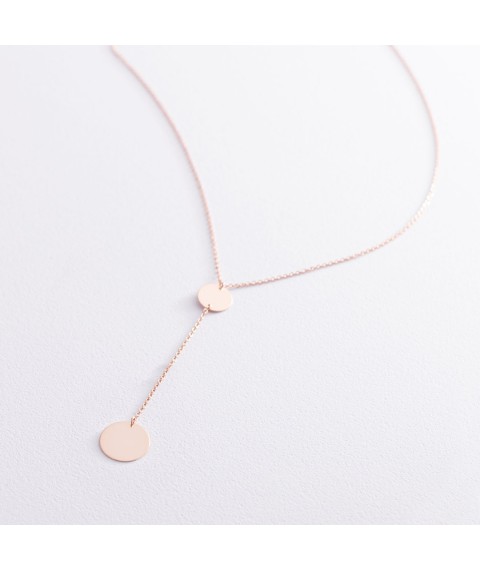 Gold necklace "Coins" 860417 Onix 45