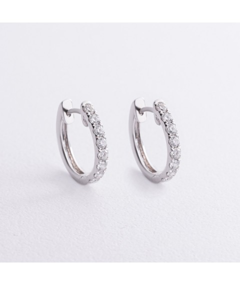 Gold earrings - rings with diamonds sb0542cha Onyx