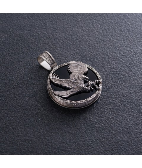 Silver pendant "Eagle" (onyx) 1250 Onyx