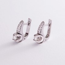 Gold earrings with diamonds sb0043yak Onyx