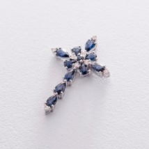 Golden cross (diamond, sapphire) pb0199ca Onyx