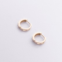 Серьги - кольца "Ruby" в желтом золоте с09126 Онікс