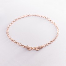 Necklace "Panther" in red gold (cubic zirconia) coll01907 Onix 45