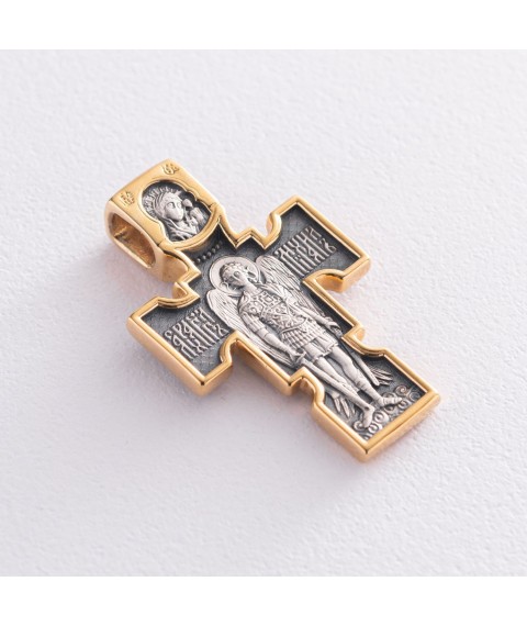 Orthodox cross "Crucifixion. Archangel Michael. Kazan Icon of the Mother of God" 131466 Onyx