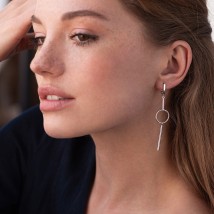 Earrings "Melissa" in white gold s07375 Onyx