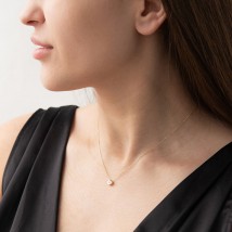 Gold necklace with cubic zirconia col01640 Onyx 43