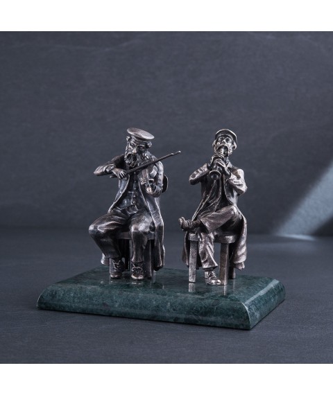 Handmade silver figure "Jewish musicians" ser00048 Onix