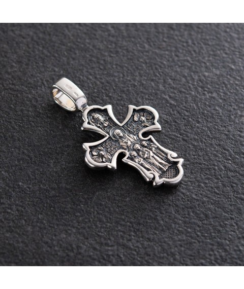Срібний православний хрест (чорніння) 132702 Онікс
