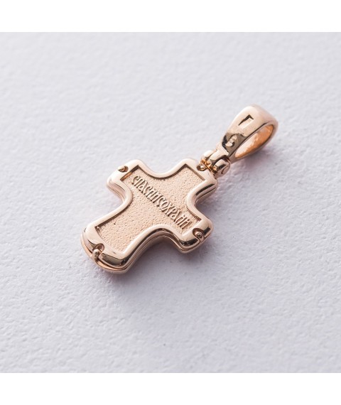 Gold Orthodox cross (enamel) p03076s Onyx