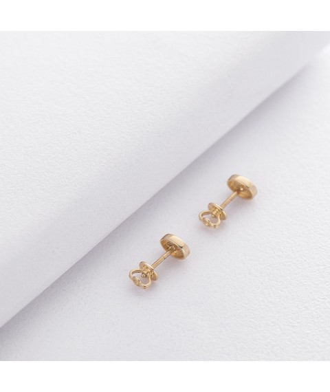 Золотые серьги-пусеты в стиле минимализм с06224 Оникс