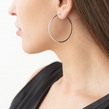 Gold earrings - rings with diamonds s690 Onyx