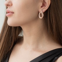 Gold earrings "Grace" s06557 Onyx