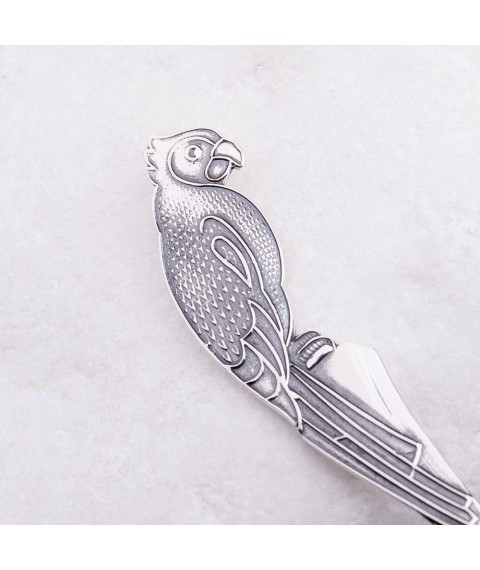 Серебряная ложка с попугаем 24036 Оникс