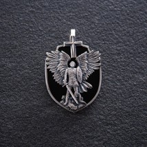 Silver pendant "Archangel Michael" with onyx (custom engraving is possible) 277 Onyx