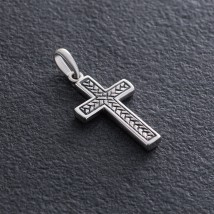 Серебряный крестик 132983 Онікс