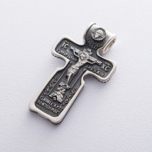 Серебряный крест с распятием (чернением) 132695 Онікс