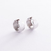 Earrings - rings in white gold s07049 Onyx