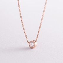 Necklace in red gold with diamond 719112421 Onyx 45