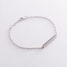 Серебряный браслет "Кубики" с фианитами 141527 Онікс 20