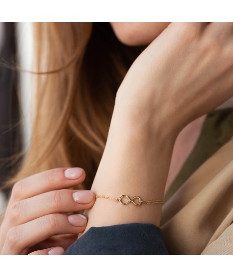 Gold bracelet "Infinity" b02923 Onix 19